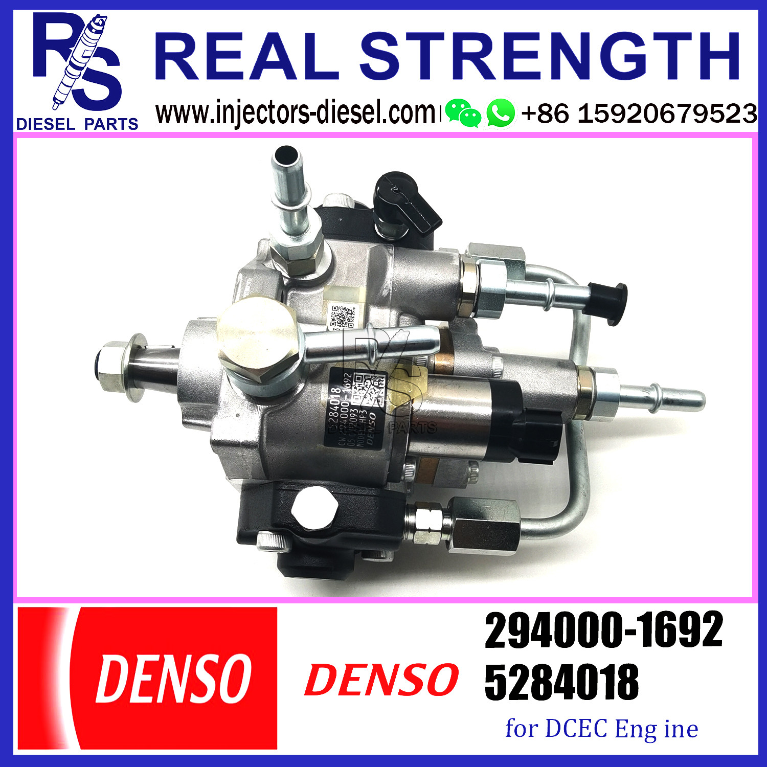 Diesel Engine Fuel pump 294000-1690 294000-1692 For DCEC Truck 5284018，DENSO pump 294000-1695 5284018