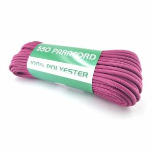 China Survival 550 Nylon Parachute Cord 100 Feet Paracord Pink wholesale