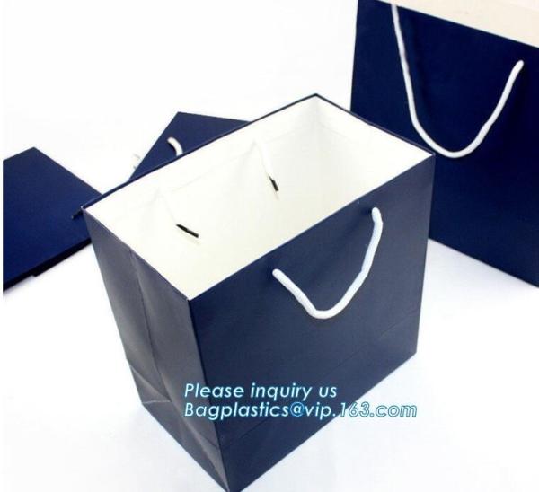 eco friendly paper printed shopping coffee packaging retail bags with handle