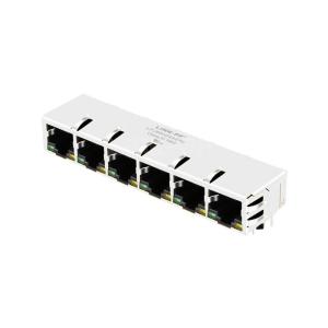 China LPJ66404AENL 10/100 Base-T 1X6 Port RJ45 Female Connector wholesale