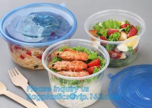 China 550ml Microwavable Plastic Disposable Food Packaging Container Rice Bowls For Food,Pp Round disposable cheap high qualit on sale