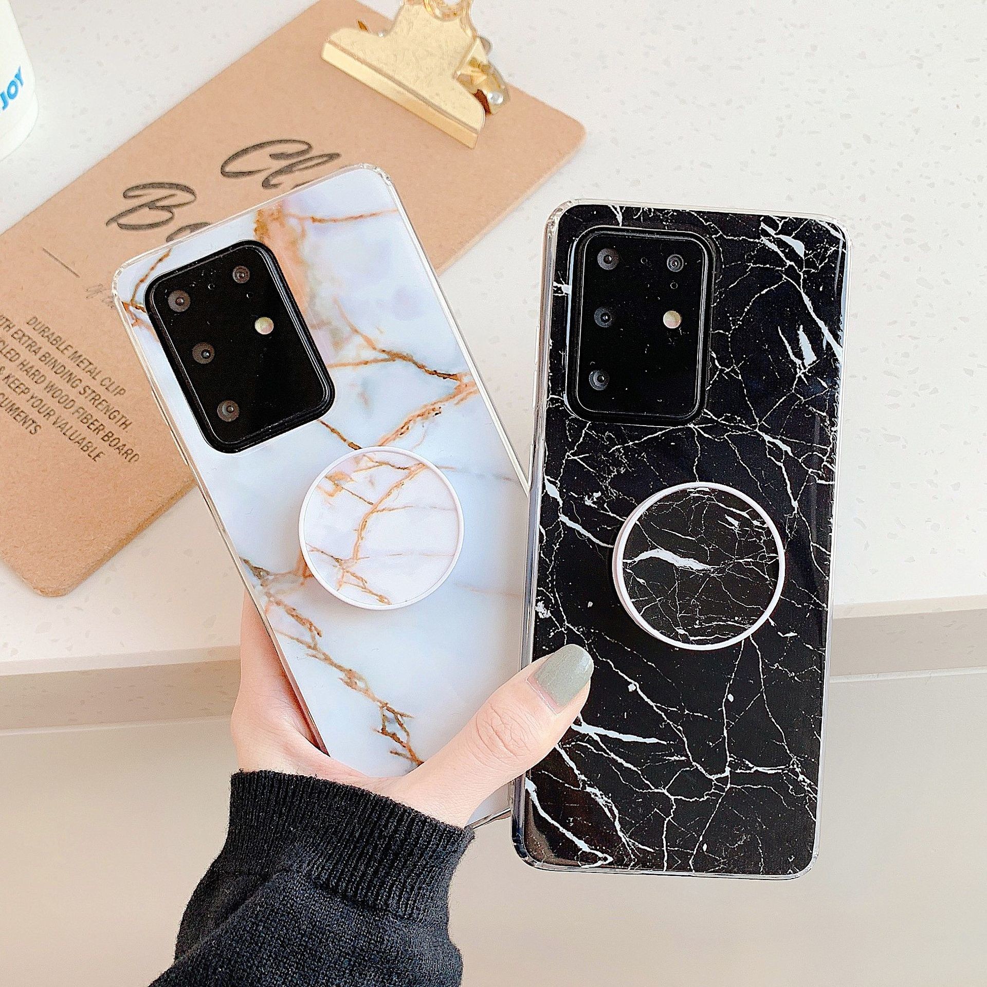 Foldable Phone Cover Stand Bracket Phone Case for Samsung Galaxy S21