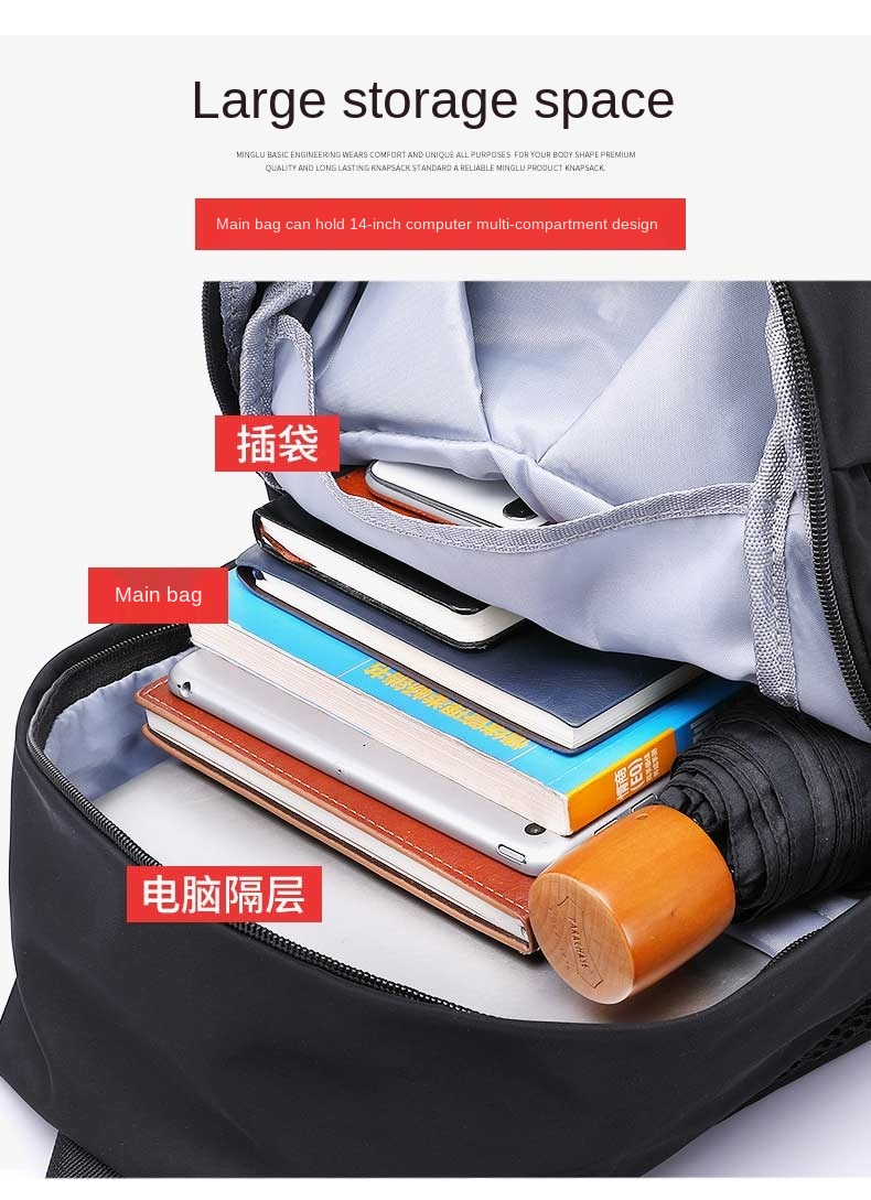 Wholesale custom logo men's and women's white backpack portable waterproof backpack fashion school bag
