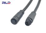 Aviation Waterproof Power Cable Connectors Circular M12 Female Male 4 Pin Black