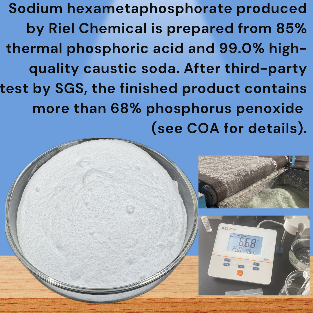 Industrial Grade Sodium Hexametaphosphate chemical materials for Industrial use