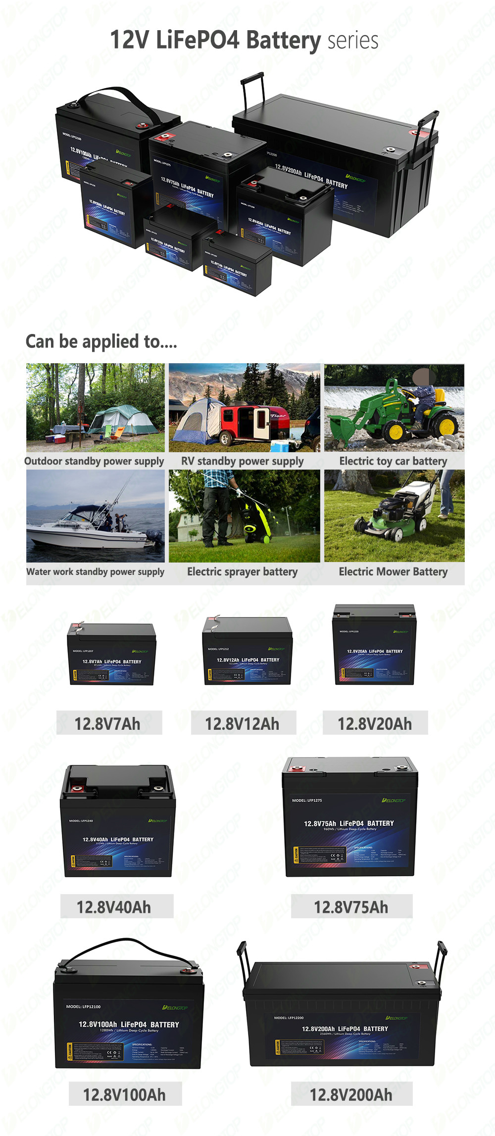Lead Acid Replacement 12V 100Ah Lifepo4 Lithium battery