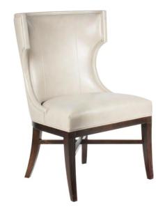 China High back Solid beech wood White pu/leather upholstery dining chairs,wing chair, arm chair,side chair for dining rooms wholesale