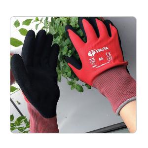 China 15 Gauge Red Seamless Knitting Women Protective Gardening Latex Gloves wholesale