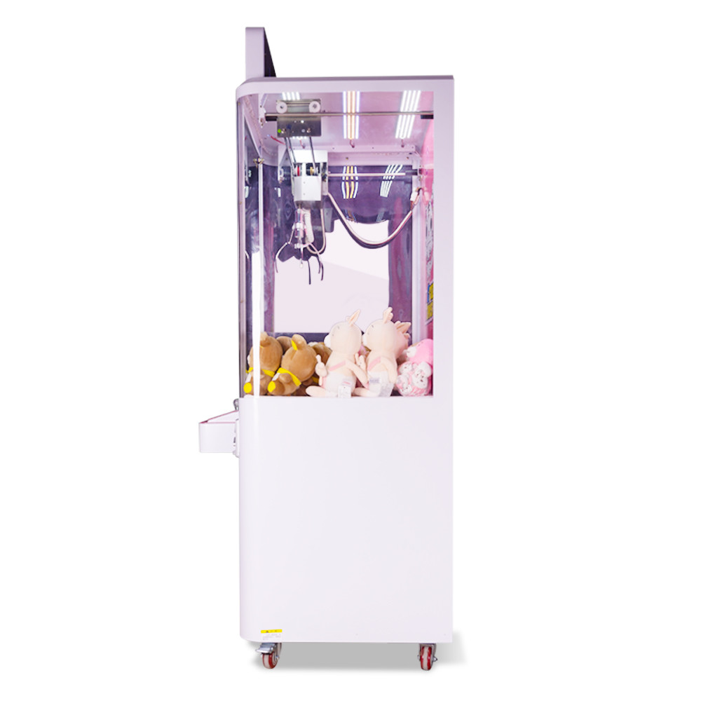 110 - 240V Dolls Crane Amusement Machine , Pink Stuffed Animal Crane Machine