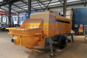 China Yellow Diesel Concrete Pump Equipment 50m3 / H Output For Building Construction wholesale