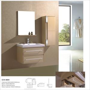 China Wall Mounted Hangin Bathroom PVC Vanity Cabinets with Side Cabinet wholesale