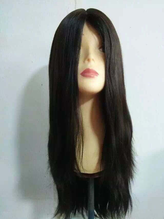 Real Russian/Slavic Virgin European Hair 16" Jewish Wigs Big Layer Silky Straight Natuarl Color