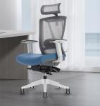Modern Blue and Black Executive Swivel Office Task Chair for Ergonomic