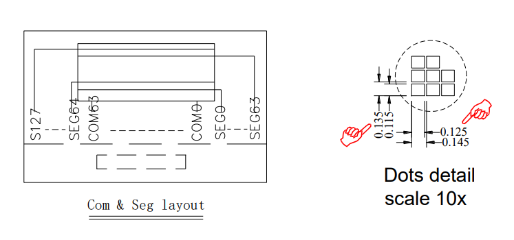 0.77'' 64x128 White Mono OLED Display SPI I2C SSD1312 PMOLED Screen Super Small