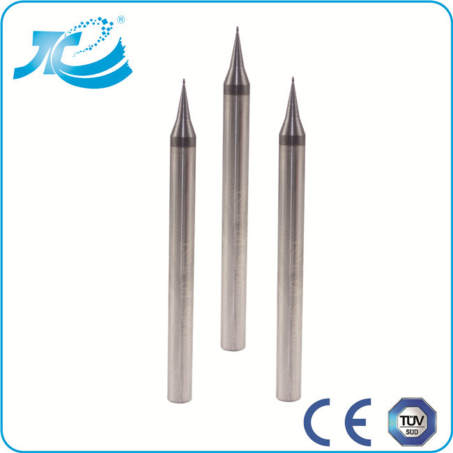 Diameter 0.1 mm - 0.9 mm 2 Flute Micro End Mill , Tungsten Carbide End Mill