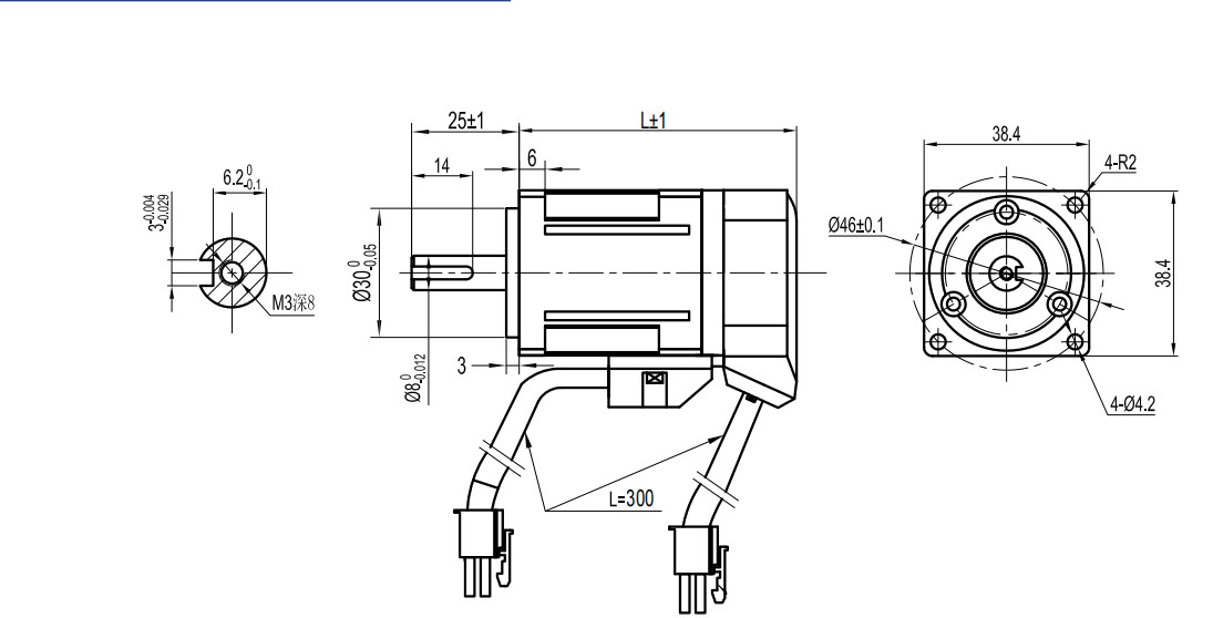 High Quality Low Voltage 24V 48V Dc Brushless Servo Motor 40mm 3000RPM