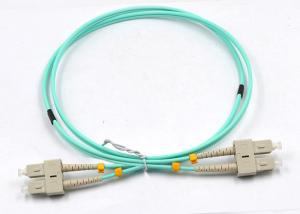 China SC - SC Duplex Fiber Patch Cord , 10GB OM3 3MM Fiber Optic Patch Cable wholesale