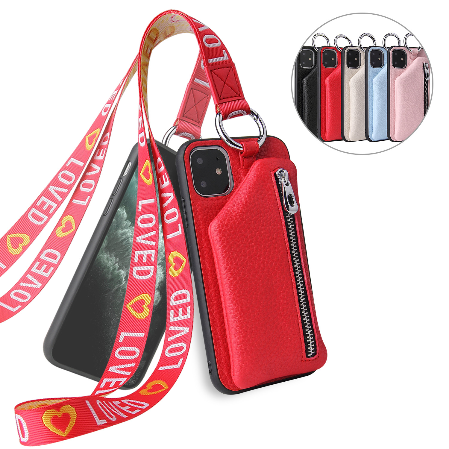 Wallet Leather Case For Iphone 7 8 11 12 13 Pro Max With Holder And Customized Design