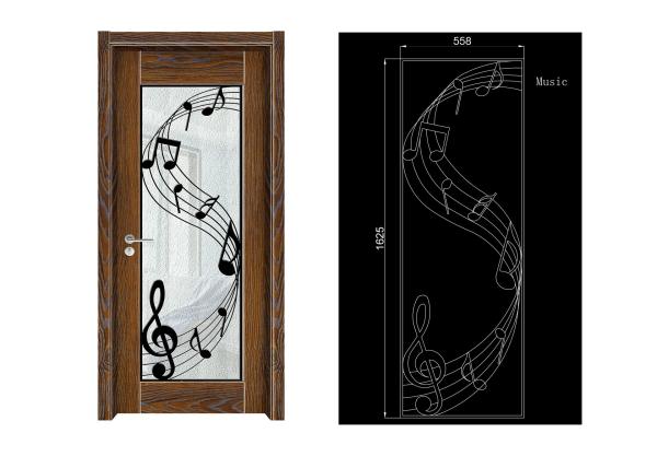 Steel House Luxury Double Door Wrought Iron Door Glass Agon Filled 22*64inch