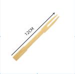 3.5" Mini Disposable Bamboo Cutlery Fruit Fork For Cocktail Party 1000pcs