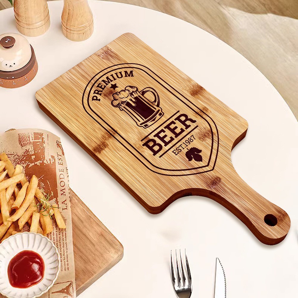 Sublimation Printing Bamboo Wood Pizza Tray Wood Steak Serving Plate
