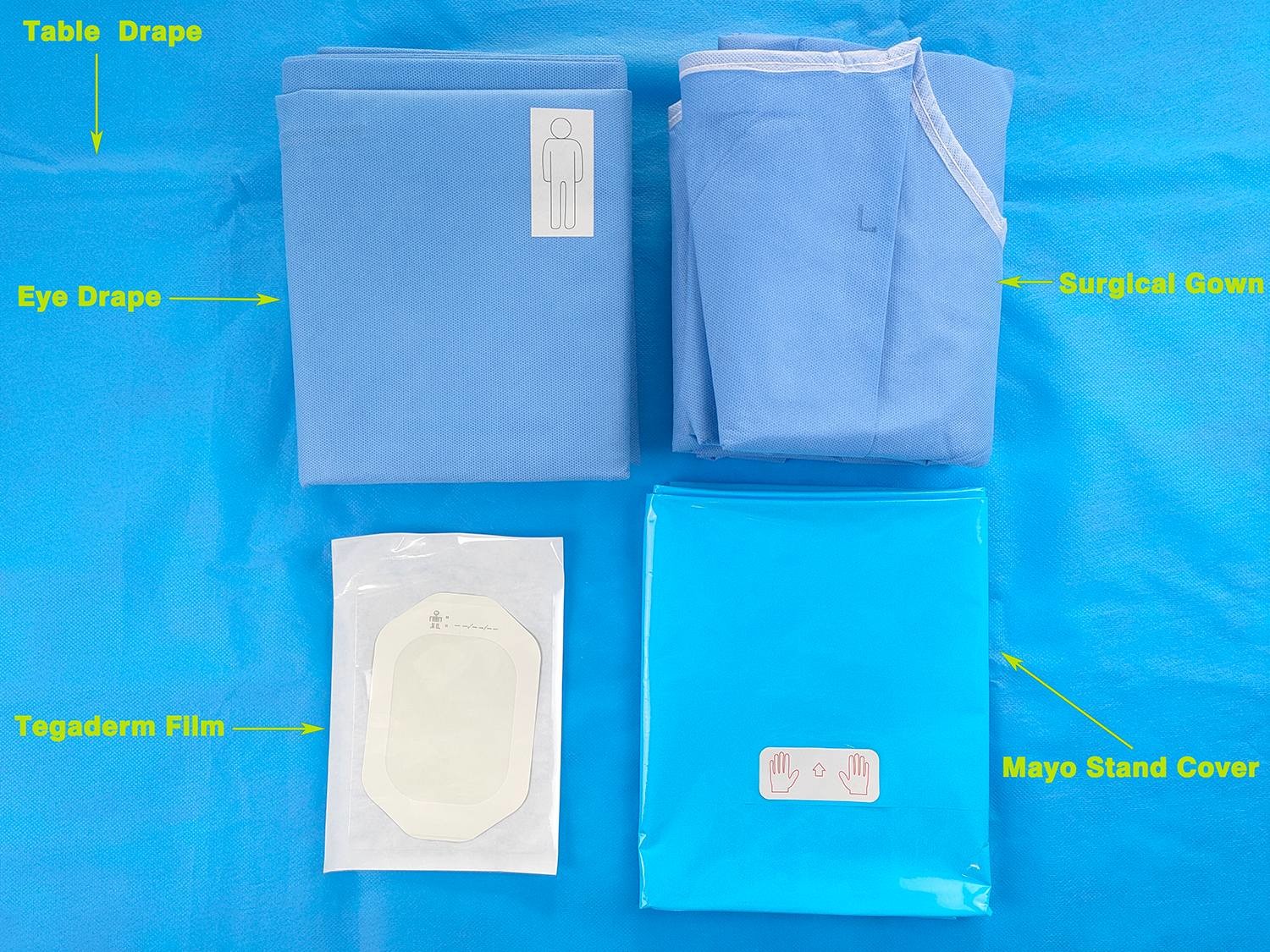 Blue Ophthalmic Surgical Pack Eye Sheet Drape ODM