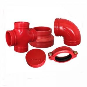 China ASTM Water Line 250HB Ductile Iron Grooved Pipe Fittings wholesale