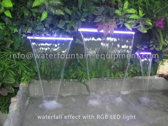 Garden Water Fountain Equipment Waterfall Blade With Remote Controller 1500mm Length