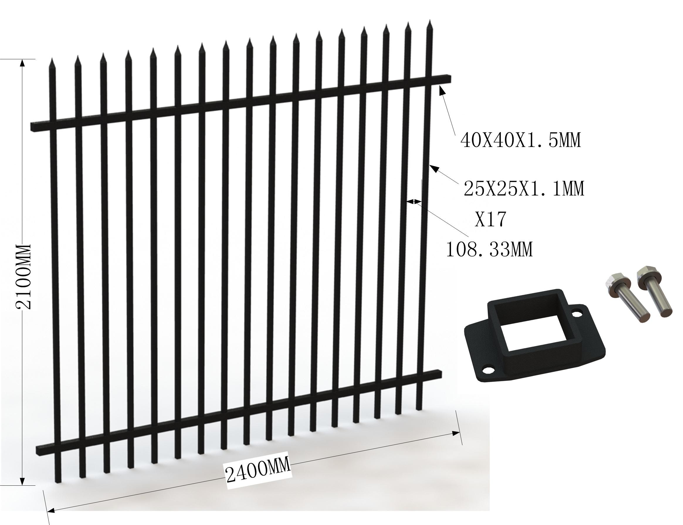 PVC Coated Pressed Spear Top Fencing
