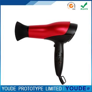 China Hairdryer Rapid Prototype Plastic ABS Shell Red and Black Color Accuracy +/-0.05 mm wholesale