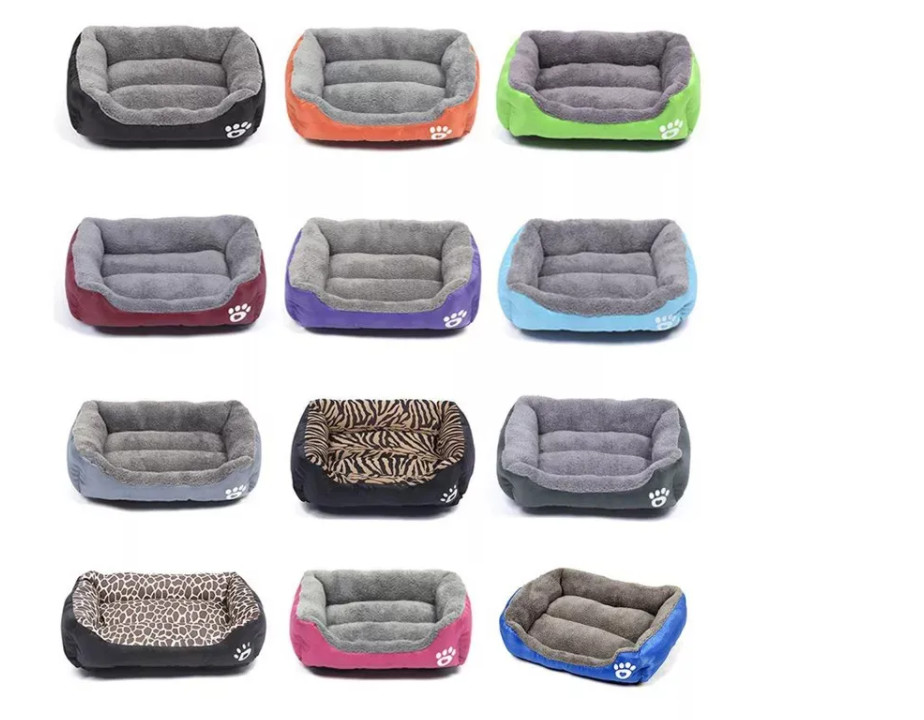 Polyester Pet Crate Bed Sofa Solid Plush Dog Bed