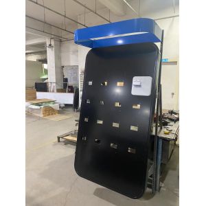 Customization Grocery Display Stands Retail Display Unit Freestanding Rust