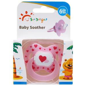 China Tear Resistant Pink Blue ABS Pacifier Silicone Baby Soother wholesale