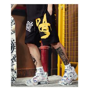 China 5XL 6XL Monogrammed Men Streetwear Shorts Hip Hop Punk Rock Loose Sport Pants wholesale