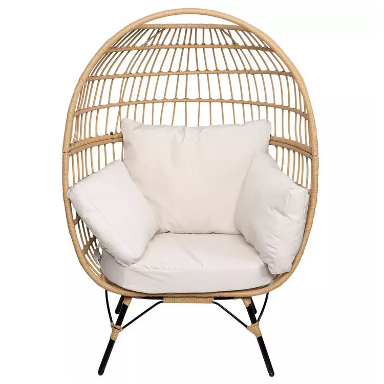 Outdoor Furniture Nordic Patio Single Seat Waterproof Wicker Egg Chair with PE Rattan
