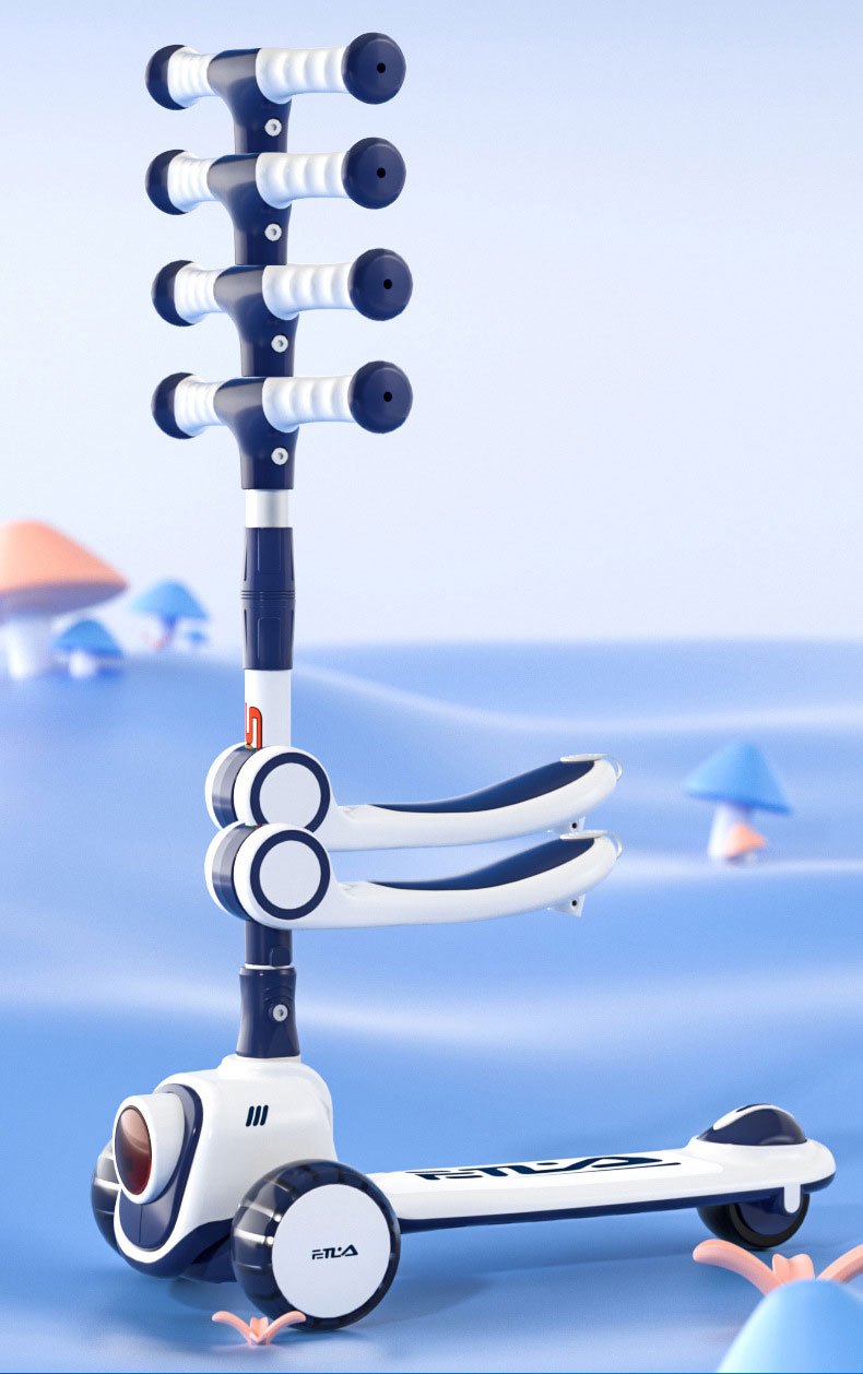 Scooter for Kids Ages 3-12 Foldable Height 4 Adjustable Collapsible Kick Scooter Max Load 200 LBS