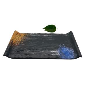 China Galaxy Pattern Melamine Plates Outdoor Rectangle Restaurant Melamine Dinnerware wholesale