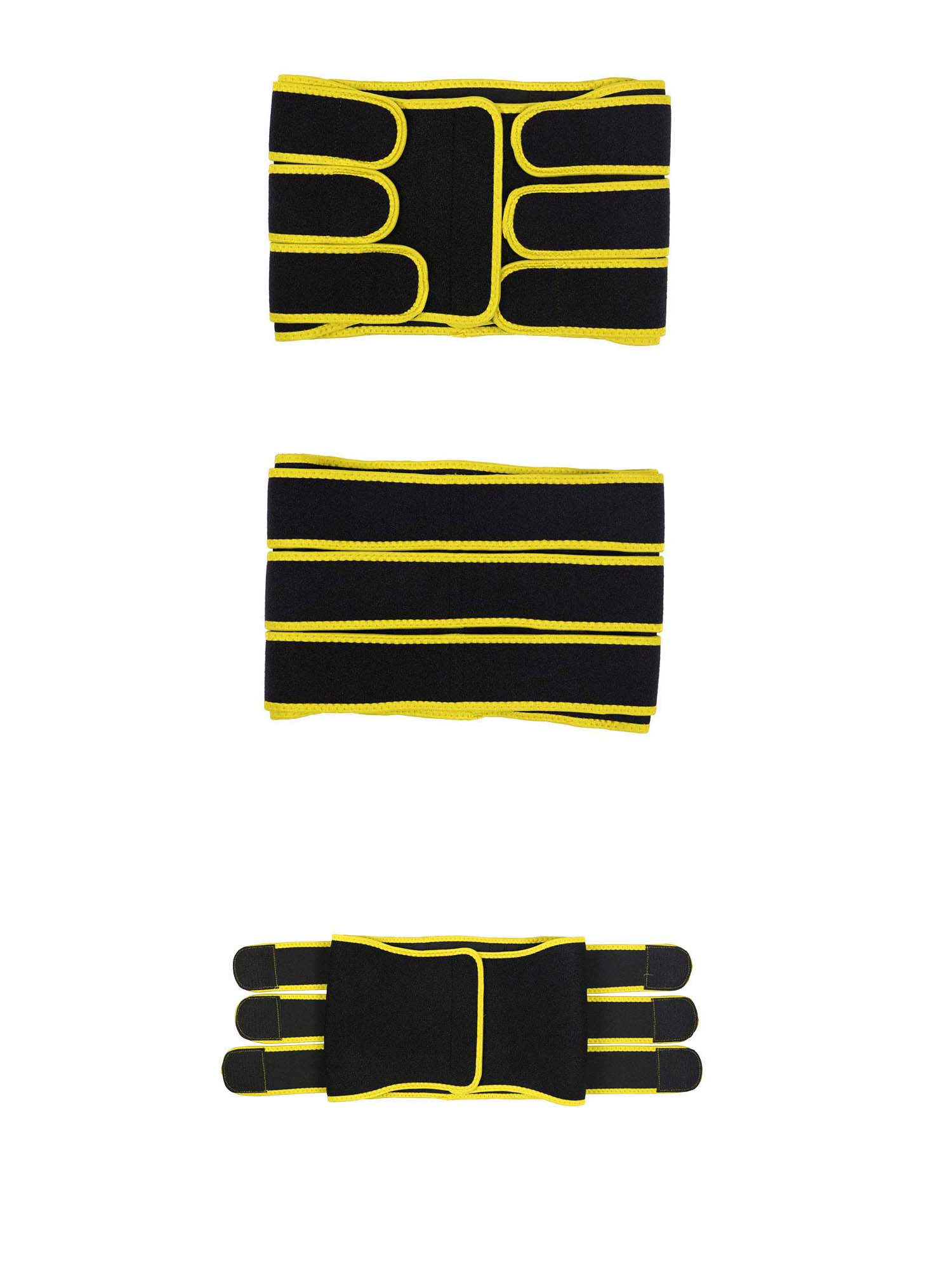 yellow Three Band OK Fabric Slim Fit Belly Belt