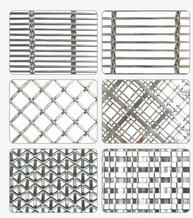 Width 0.914m 1.22m Architectural Wire Mesh Stainless Steel Fireproof