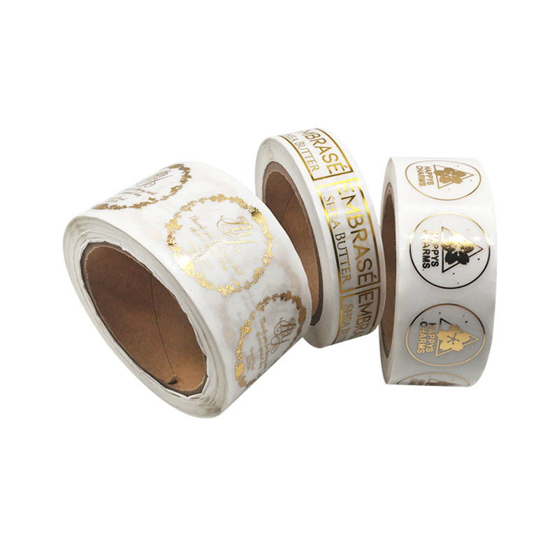 38mm Round Plastic Clear Glossy Sticker Paper Waterproof Labels