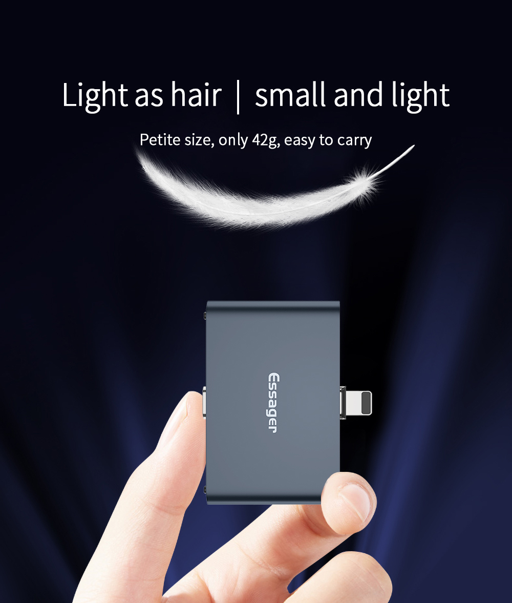 Mini Charger Power Banks 1320mAh Micro USB C LED Emergency Magnetic Power Bank