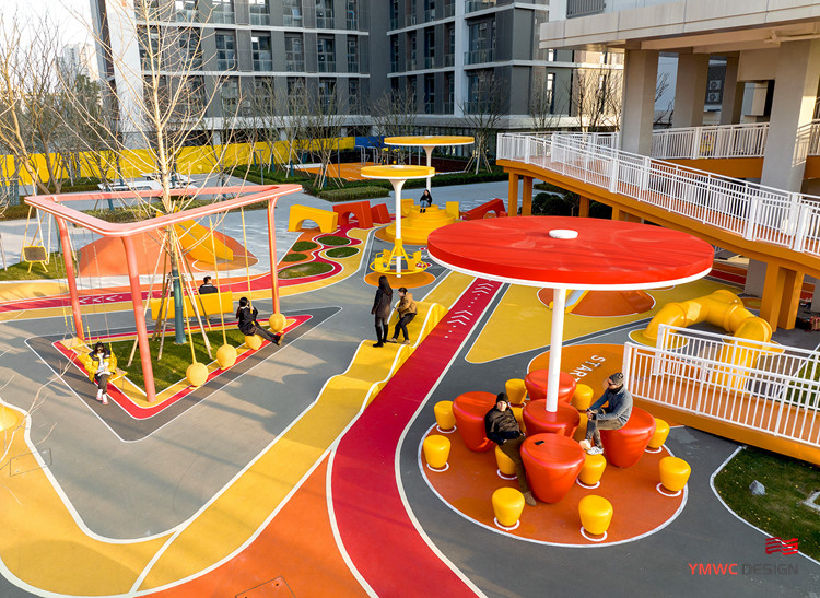 Outdoor Children's Playground Play and Decoration Planning with Custom Print Method