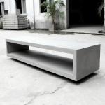White Grey Modern Concrete Outdoor Dining Patio Table GRC Garden Table