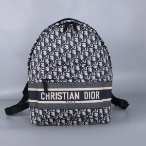 China Designer Small Diortravel Backpack Blue Dior Oblique Jacquard wholesale