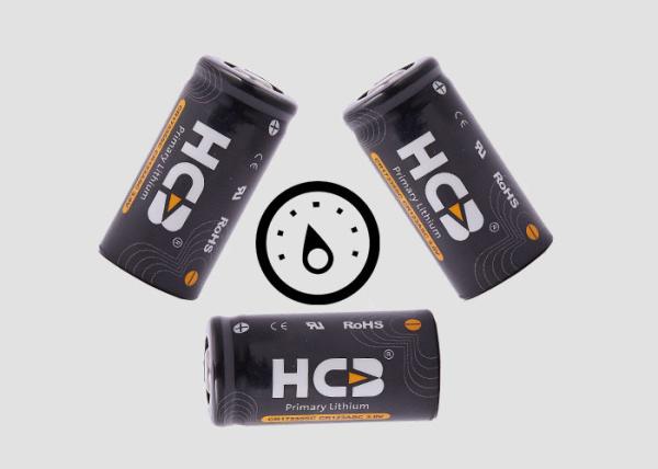 2100mAh CR123ASC Cylindrical Li-MnO2 Battery CR17335SC Primary Lithium Manganese