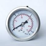 304SS Flanged Pressure Gauge Axial Mount Oil Filled Pressure Gauge Stainless
