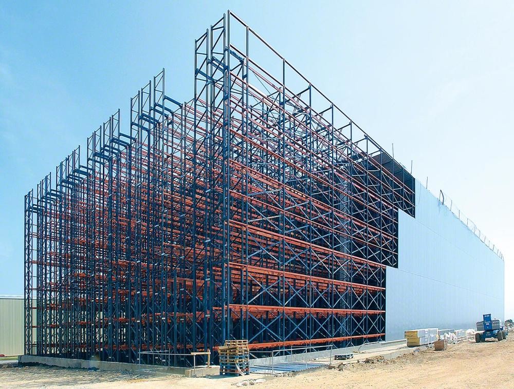 25M High Warehouse ASRS Racking System With Double Deep Crane Stacker