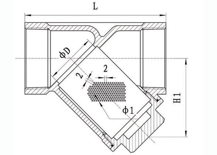 304 NPT 800WOG Screwed End Stainless Steel Y Strainer CF8 / CF8M easy clean mesh filter Y Type Strainer
