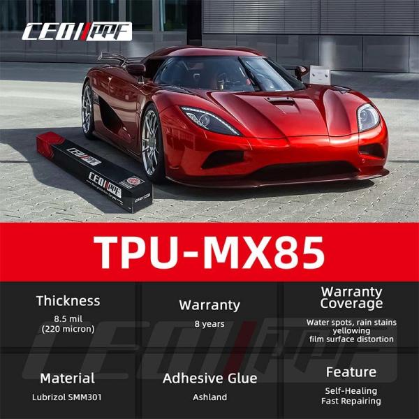 New Technology High Gloss Self Healing 8.5 mil TPU Paint Protection Film