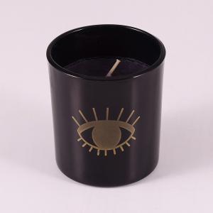 China Personalized 7oz MSDS Black Candle Glass Jar Lavender Soy Candles For Interior Decorating wholesale